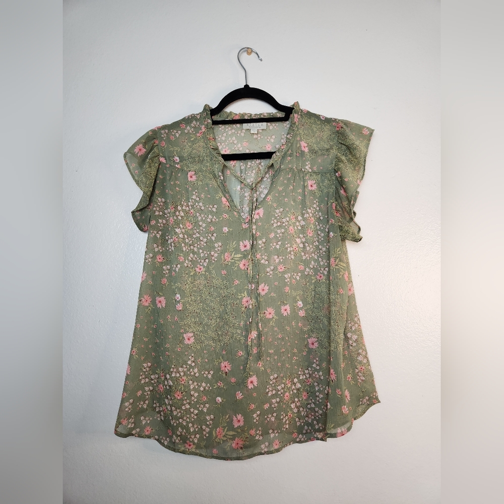 Status Green Blouse Size Medium